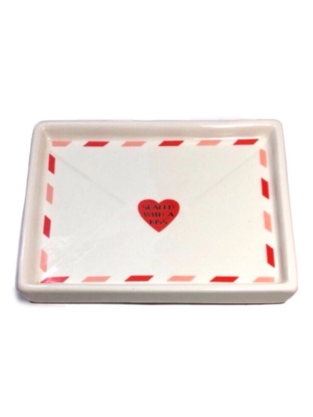 🆕 Magenta Ceramic "Sealed With A Kiss" ❤️Vanity Tray